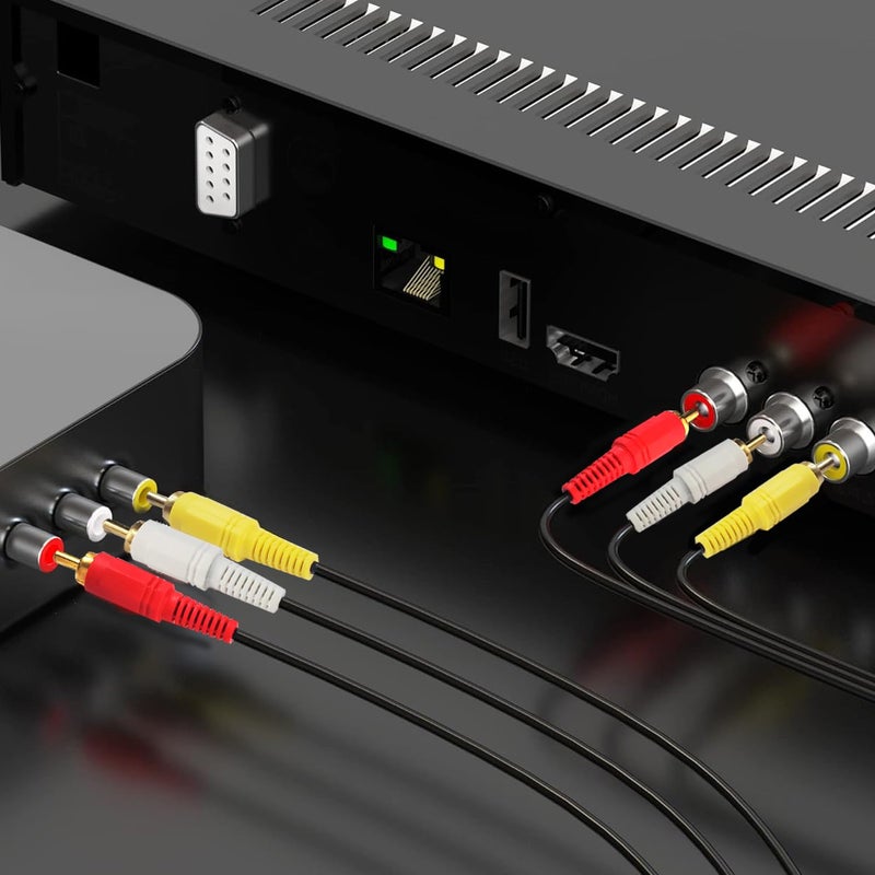 HTDYOO RCA Cable, AV Cable Gold Plated, Yellow/White/red connectors 3 Male to 3 Male-4.6 Feet/1PCS - Image 5